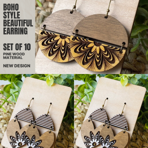 Boho Earring Set of 10 Pair Design Set - EXCLUSIVE DESIGN - 10 Pair Set for just 25*