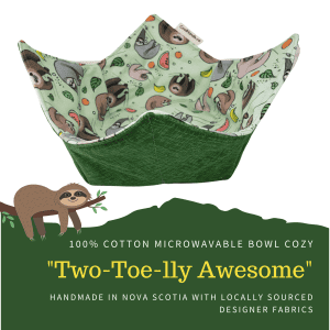 100% Cotton Microwavable Bowl Cozy - Two-Toe-Lly Awesome