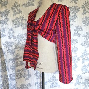 Size S to M Cropped Top or Cardigan Red and Purple