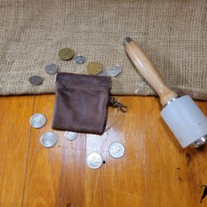 Hand made leather coin purse