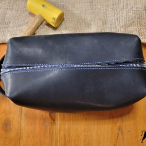 Hand made leather Dopp kit, shaving bag