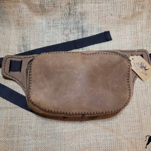 Fanny pack, shoulder bag, sueded leather