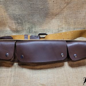 Hand made leather steampunk utility belt