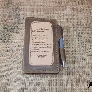 Small leather journal w/ Daughter Poem
