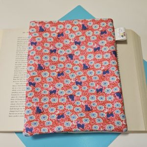 Pink, Floral Cats and Moon Book Sleeve for book lovers