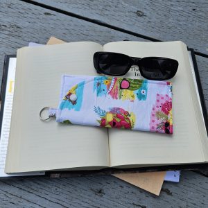 "Beach Fruits" Sunglasses and Eyeglasses Fabric Cases with keychain loop