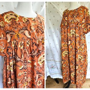 Size XL to 1X Kimono Sleeve Midi Length Dress