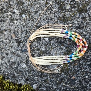 Boho Rainbow Beaded Multi-Strand Bracelet