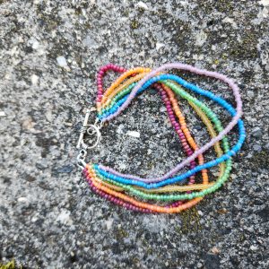Rainbow Multi-Strand Seed Bead Bracelet