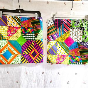 Set of Two Cushion Covers 16" Vintage Fabric