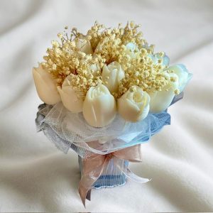 Reception Décor - Bouquet of White Tulips - Soy Wax