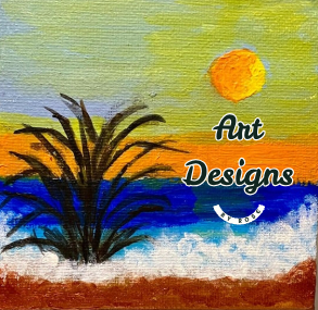 Bush on the Beach, Original Acrylic Painting