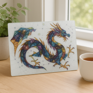 Constello Dragon – Stained Glass Cutting Board