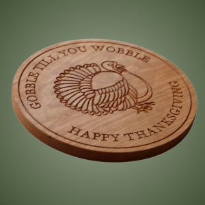 Personalized Thanksgiving Turkey Trivet: Carved Wood Trivet
