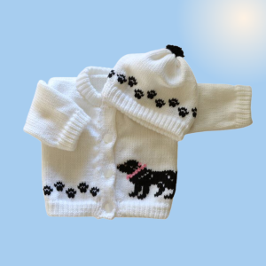 Black Lab Retreiver Baby Sweater, Handmade Knitted Baby Sweater, Personalized Baby Sweater (Copy)