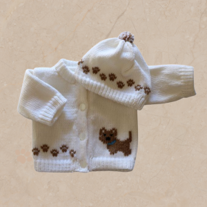 Yorkie Dog Baby Sweater, Handmade Knitted Baby Sweater, Personalized Baby Sweater