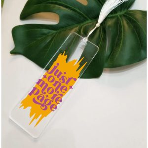 Just One More Page Custom Bookmark