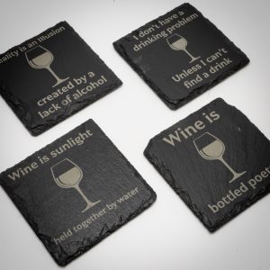 Wine Lovers Slate Coasters