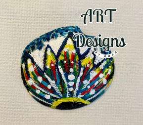 Hand-painted Seashell Unique Design