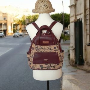 Zenaida Backpack: Cork & Vinyl Medium Backpack