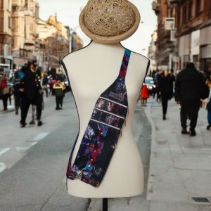 Waterproof Canvas Triple Sling Bag: Slim Crossbody Travel Bag