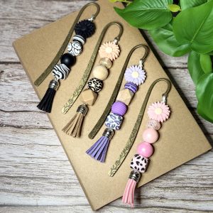 Silicone Bead Bookmarks w/tassel