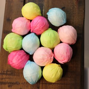 Baby Shower Bath Bomb Favors – Custom Small Bath Bombs (65g) – 12 Scents, Soft Tissue Wrap, Personalized Labels, Vegan & Eco-Friendly