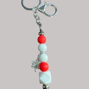 Canada red and white keychain
