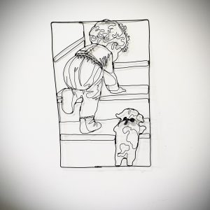 Babies Learning the Steps Wire Wall Art