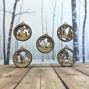 3D Wooden Christmas ornaments