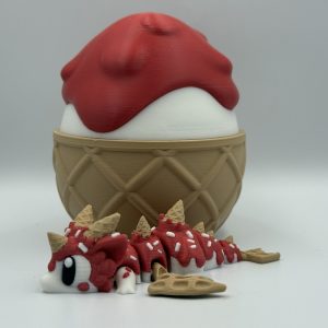 Articulated Baby Dragon with Candy Egg: 3D Printed Fidget Toy