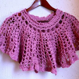 Rose Shawl, Capelet, Wrap, Shrug