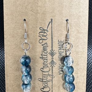 Shattered Marble Earrings - Midnight Blue