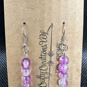Shattered Marble Earrings - Purple