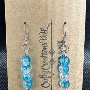 Shattered Marble Earrings - Blue