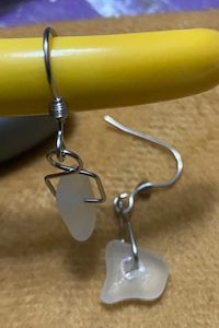 Earrings - sea glass