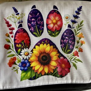 Flower paw crossbody bag