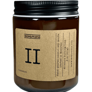 Wohumana II – Cinnamon Candle | Coconut Soy Wax | Wood Wick