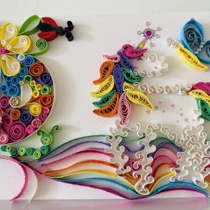 Quilling Love Alphabeth Girls Greeting Card
