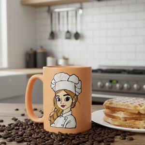 Handpainted Coffee Mug for Culinary Diva