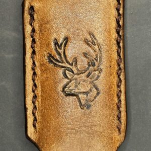 Bic Lighter Holder with Debossed Deer Handcrafted from Premium Veg-Tanned Leather