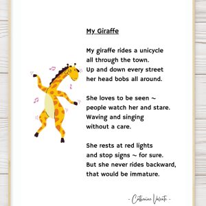 My Giraffe | Children's Poem | Digital Download