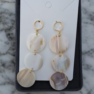 Mother of Pearl Shell Dangle Earrings