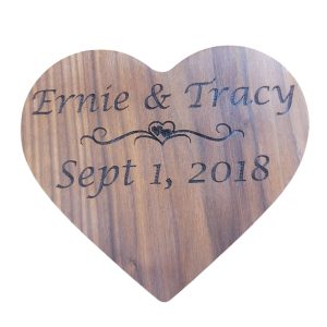 Custom Handmade Walnut Heart Tray wih Lid