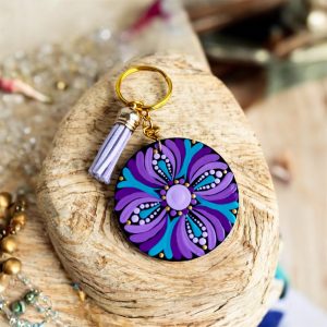 Hand-Painted Mini Keychains | 5 cm Wooden Base