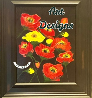Red and Yellow Poppies Floral Print (11"x 14" and 16"x 20")