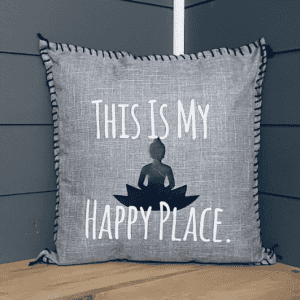 This Is My Happy Place. Pillow Cover.