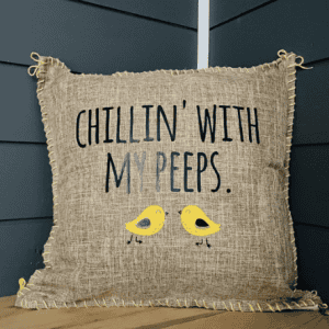 Chillin' with my peeps. Pillow Cover.