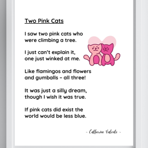 Two Pink Cats | Children's Poem | Digital Download