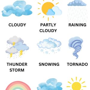 Weather Patterns Learning Poster - English